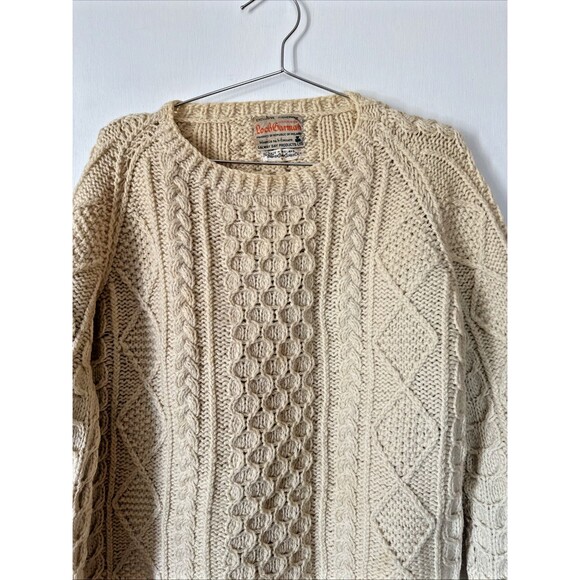 Vtg Loch Garman Irish Cable Knit Fishermans Sweater Wool Ireland | Men's Large - Picture 2 of 15